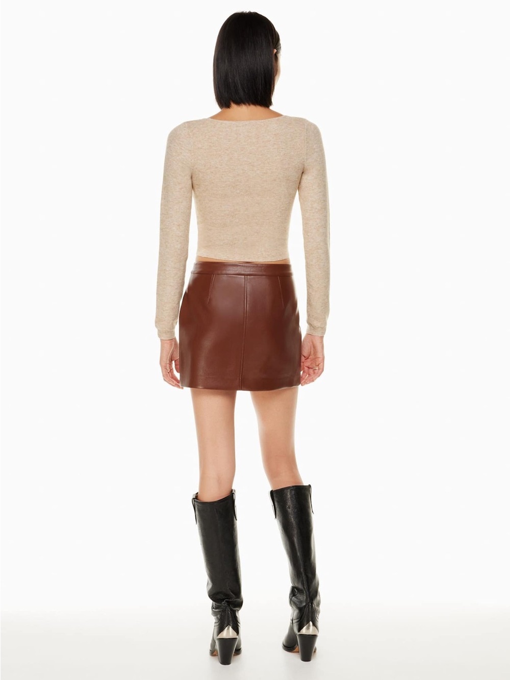 NWT Aritzia Wilfred Greer Sweater Heather Light Oatmeal Size S - Picture 7 of 9